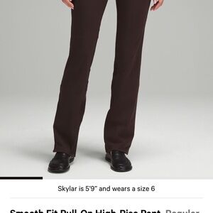 Lululemon smooth fit pull on high rise pant